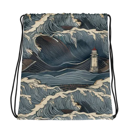 Stormwatch on a Drawstring Bag