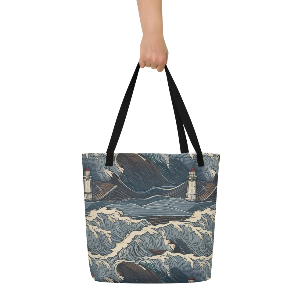 Stormwatch on Large Tote Bag W/ Pocket — Front
