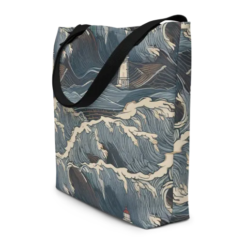 Stormwatch on a Large Tote Bag W/ Pocket
