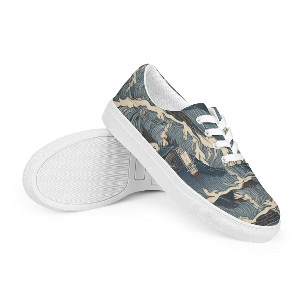 Stormwatch on Men's Lace-Up Canvas Shoes — Right Front