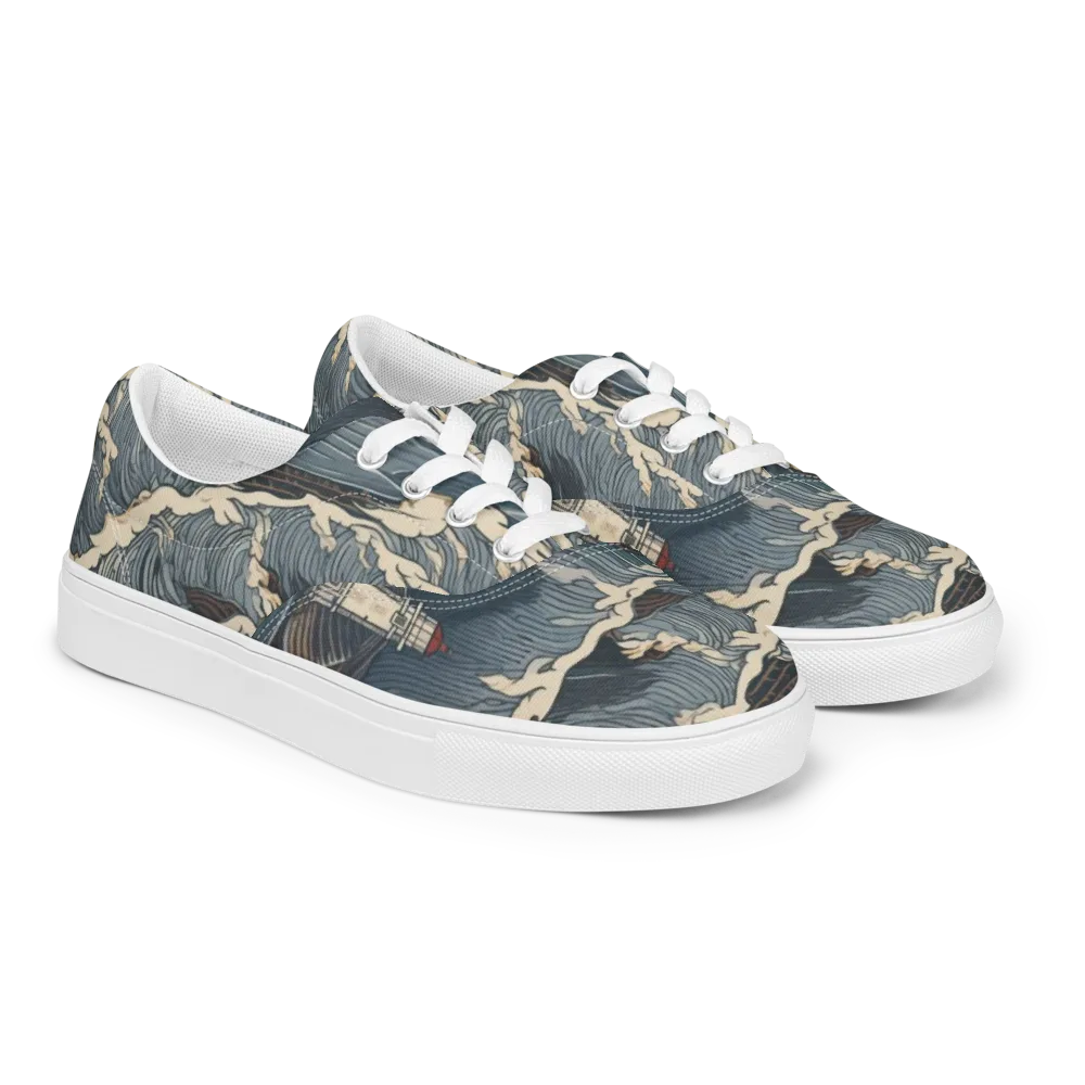 Stormwatch on Men's Lace-Up Canvas Shoes — Right Front