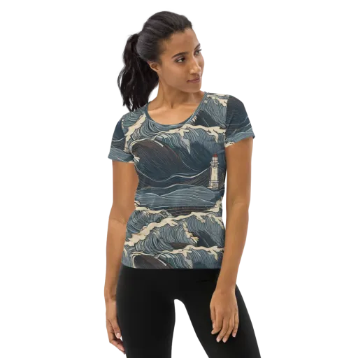 Stormwatch on a Women's Athletic T-Shirt