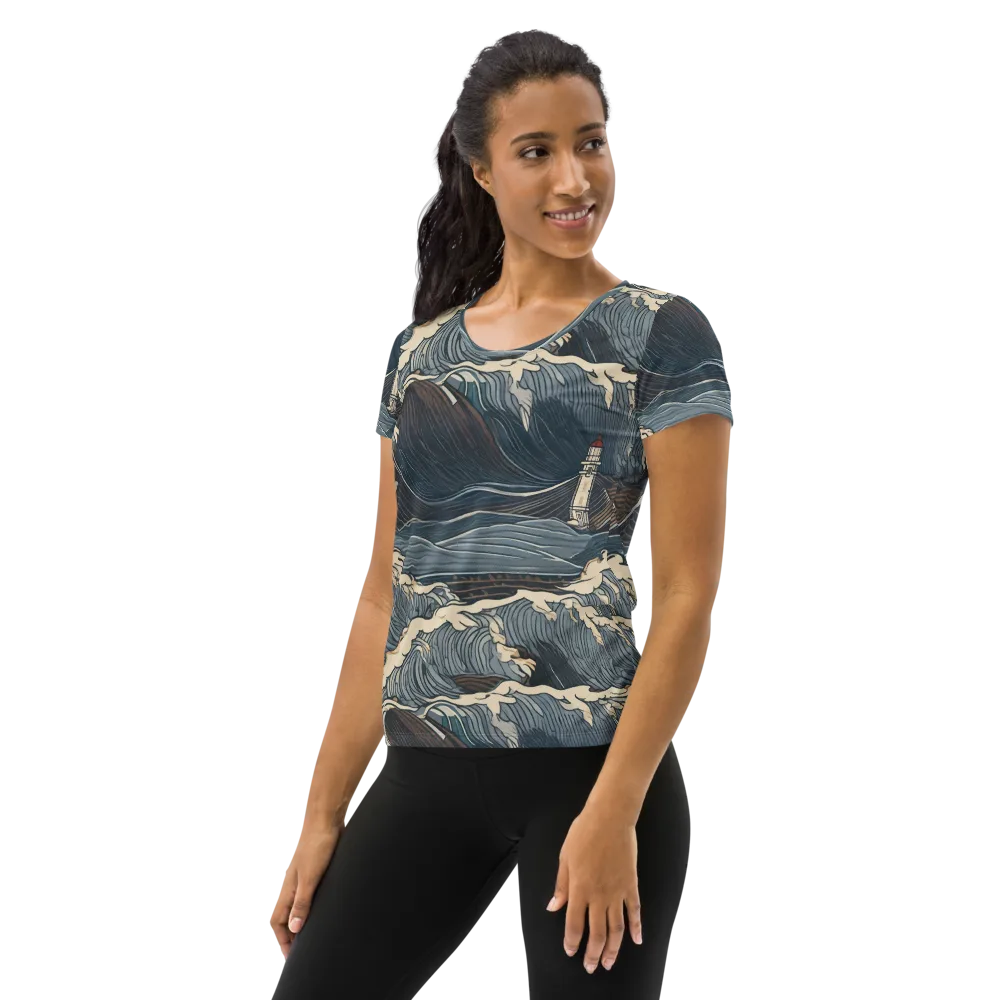 Stormwatch on Women's Athletic T-Shirt — Left