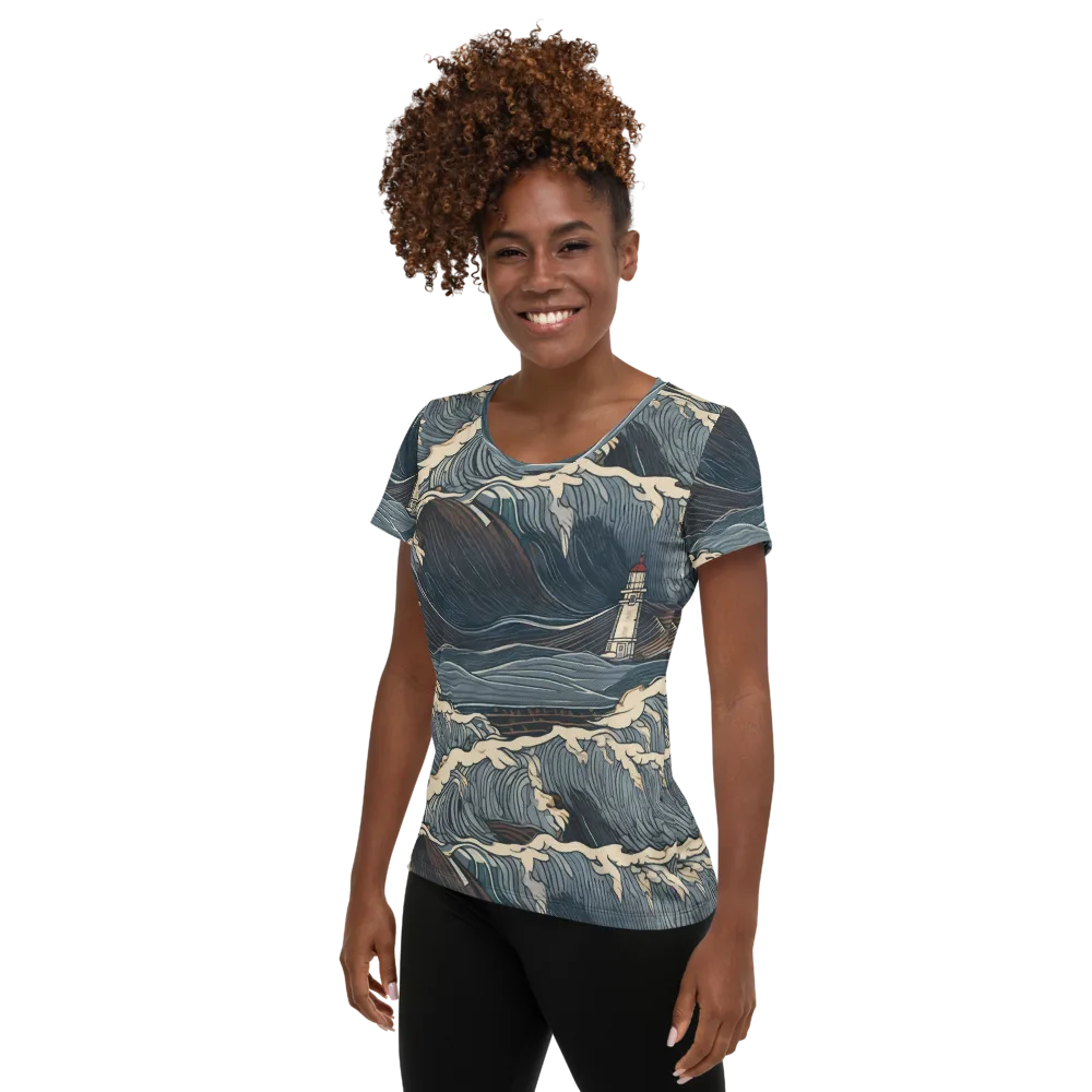 Stormwatch on Women's Athletic T-Shirt — Left
