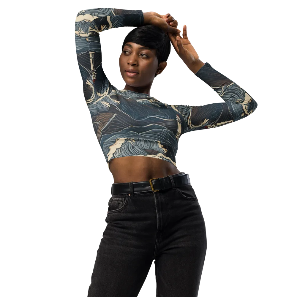 Stormwatch on Long Sleeve Crop Top — Front