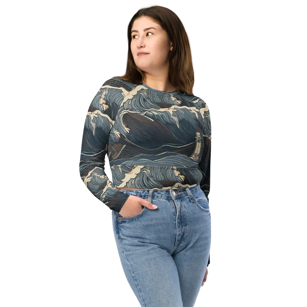 Stormwatch on Long Sleeve Crop Top — Front