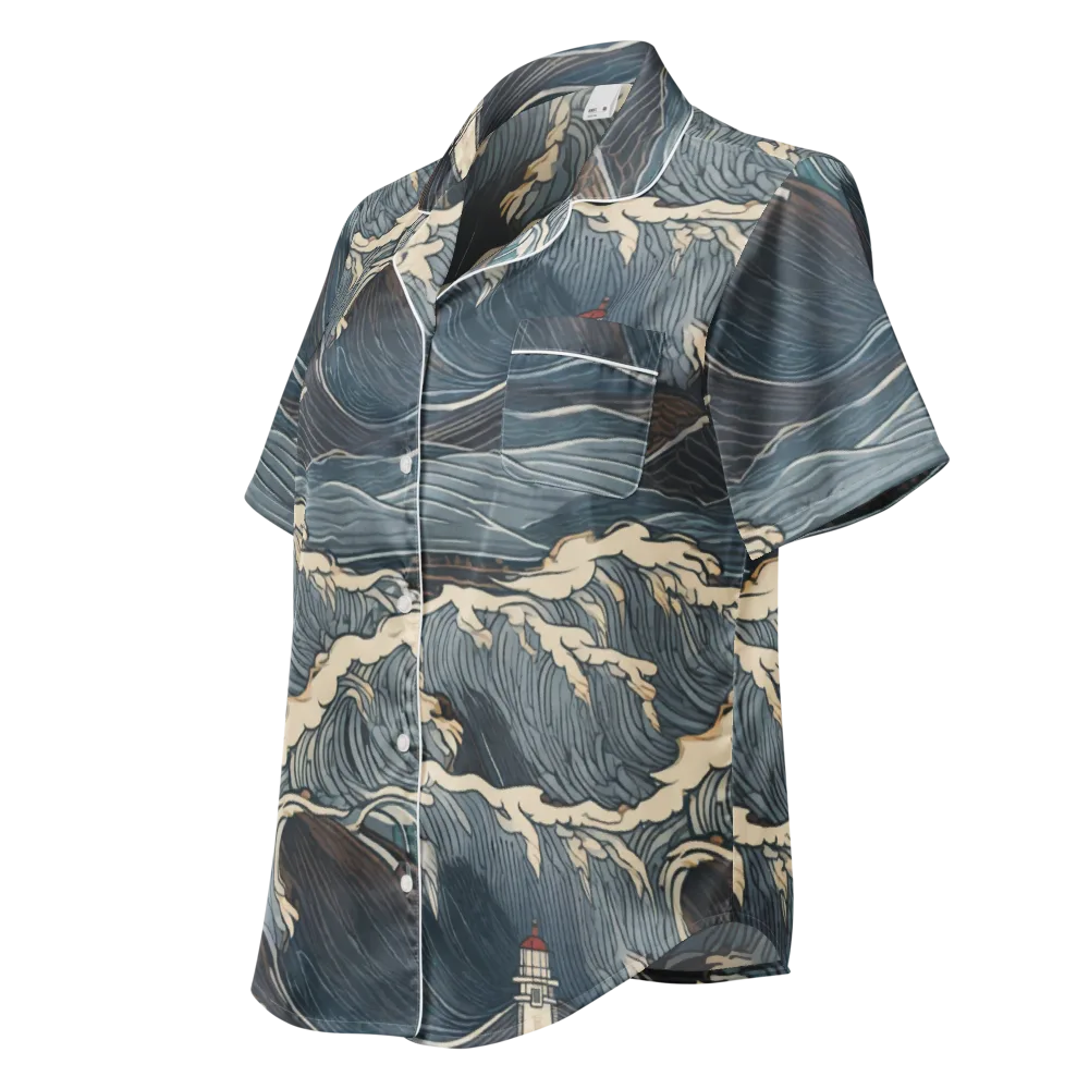 Stormwatch on Women's Short Sleeve Pajama Top — Left Front