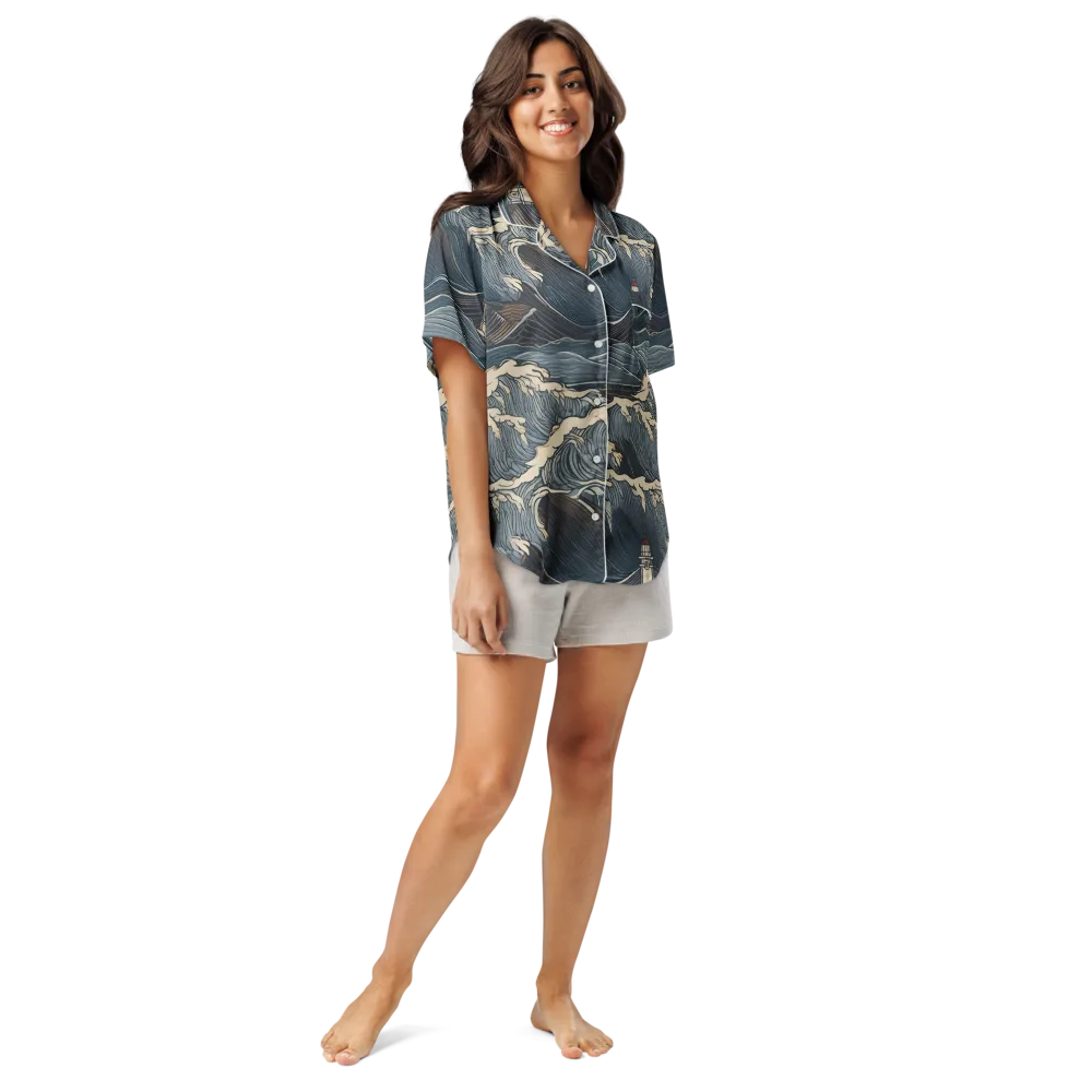 Stormwatch on Women's Short Sleeve Pajama Top — Front