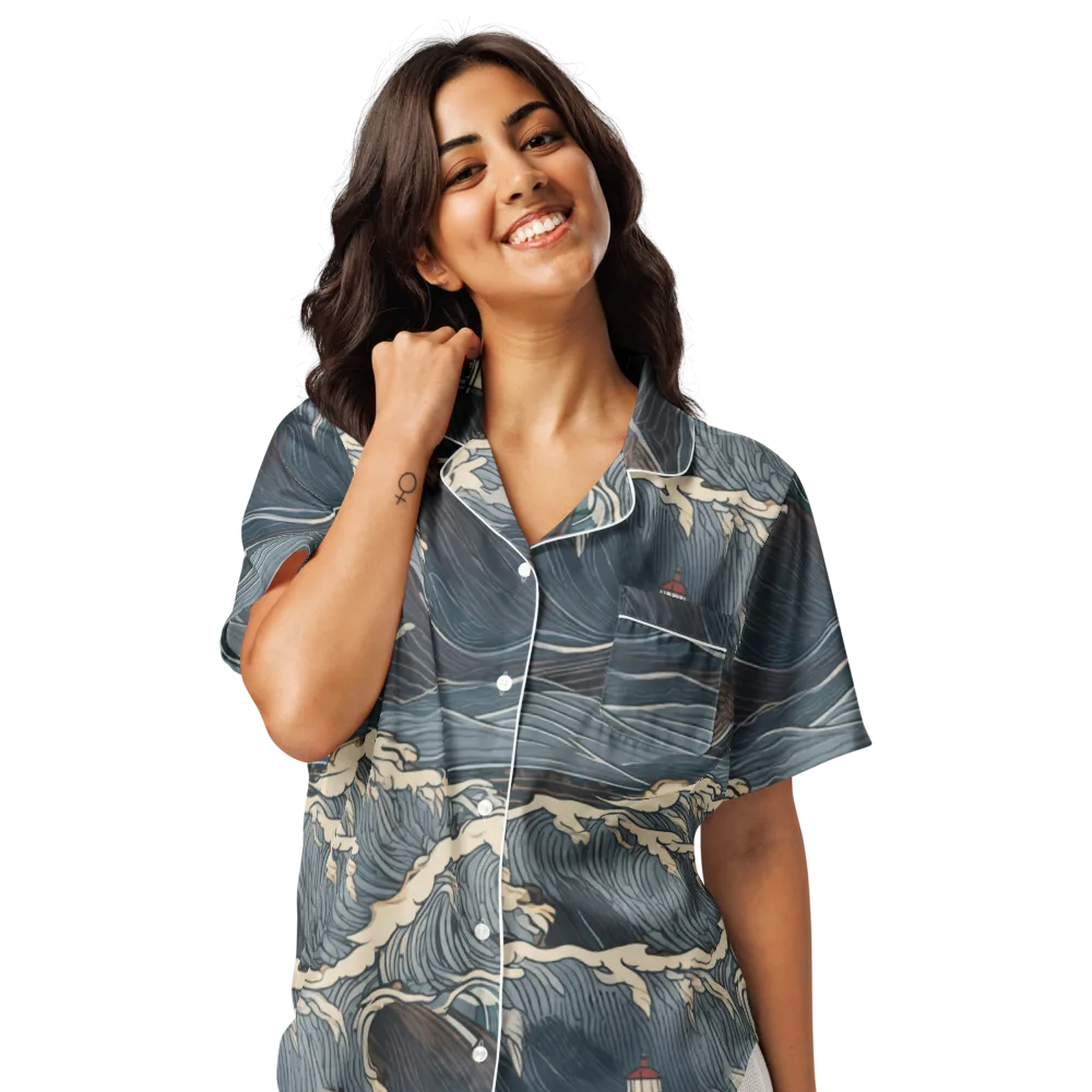 Stormwatch on Women's Short Sleeve Pajama Top — Front