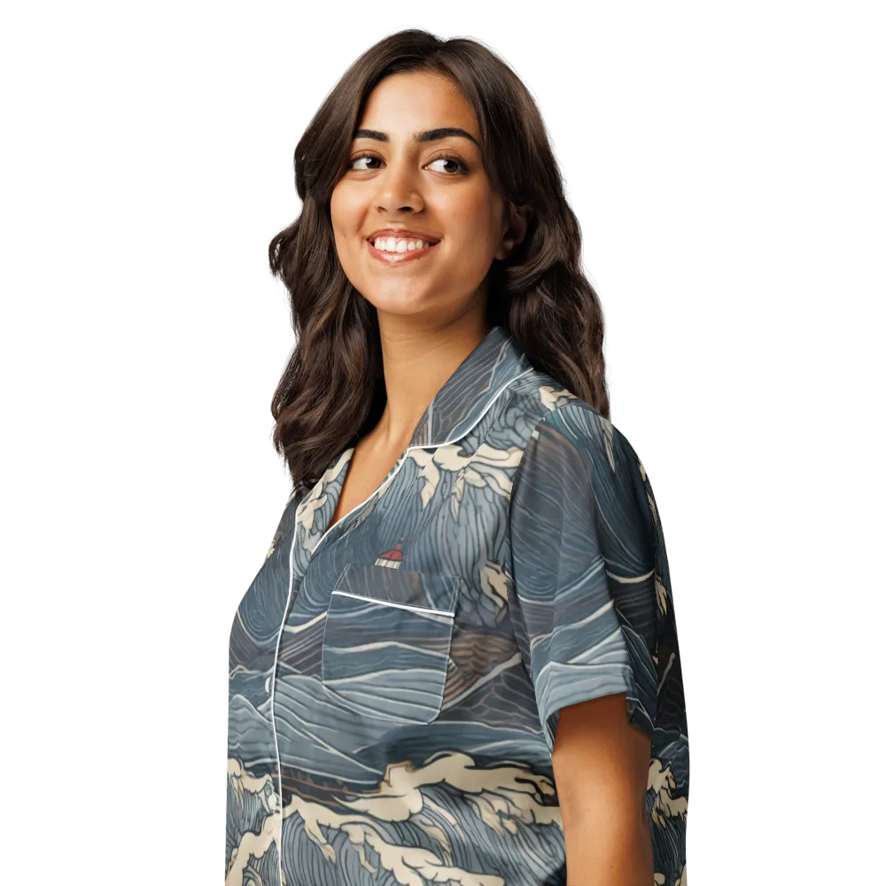 Stormwatch on Women's Short Sleeve Pajama Top — Left Front