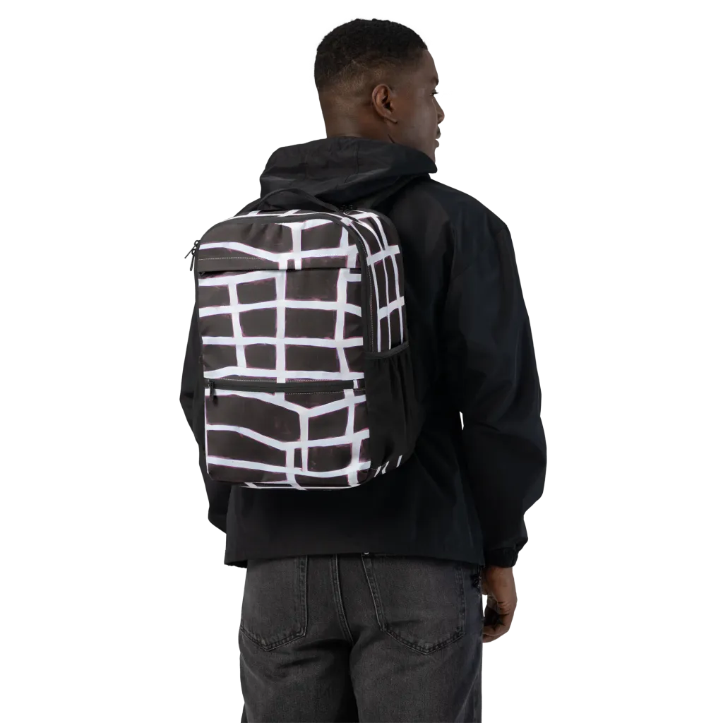 Velvet Grid on Utility Backpack — Back
