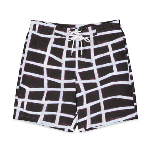 Velvet Grid on a Men's Board Shorts