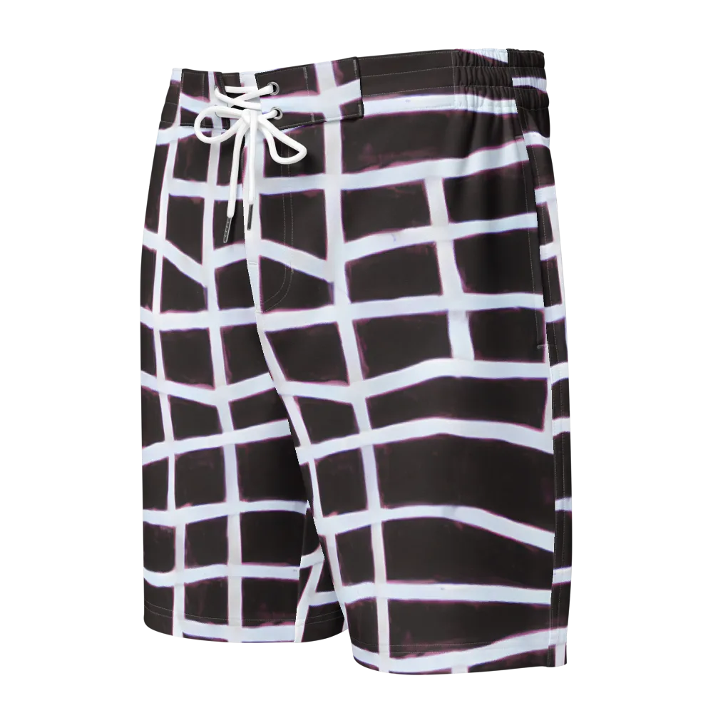 Velvet Grid on Men's Board Shorts — Front