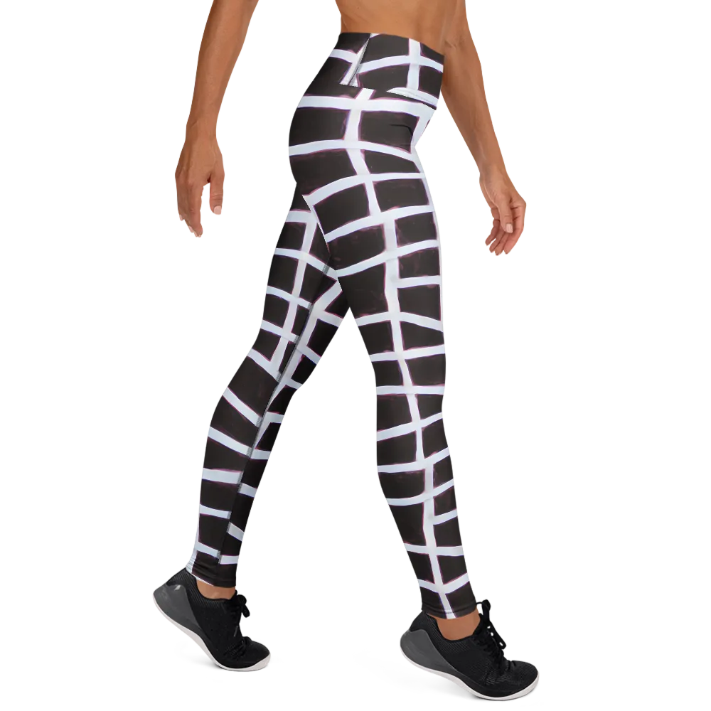 Velvet Grid on Yoga Leggings — Right