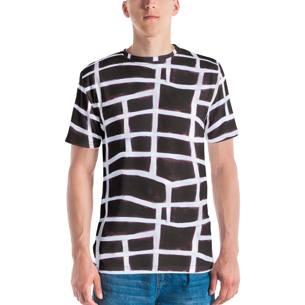 Velvet Grid on Men's Crew Neck T-Shirt — Front