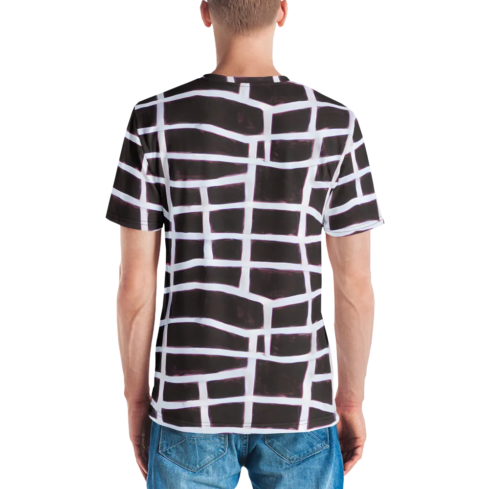 Velvet Grid on Men's Crew Neck T-Shirt — Back