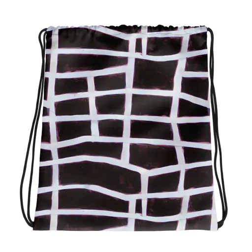 Velvet Grid on a Drawstring Bag