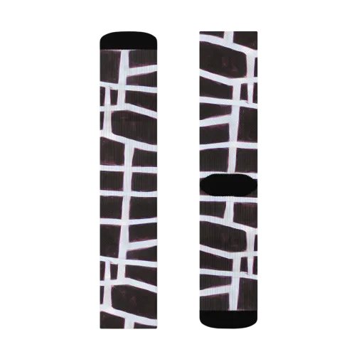 Velvet Grid on a Socks
