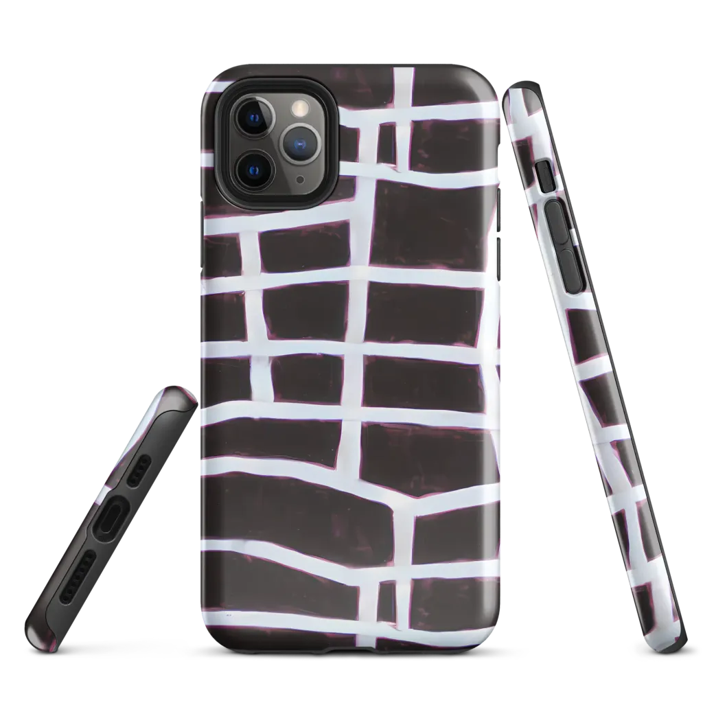 Velvet Grid on Tough Case for iPhone® — Front