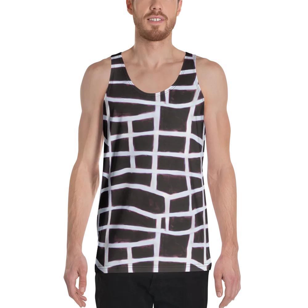 Velvet Grid on Men's Tank Top — Front