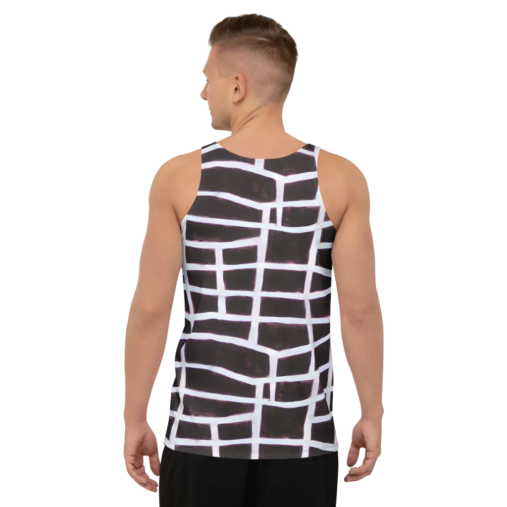 Velvet Grid on Men's Tank Top — Back