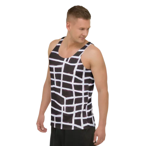 Velvet Grid on a Men's Tank Top