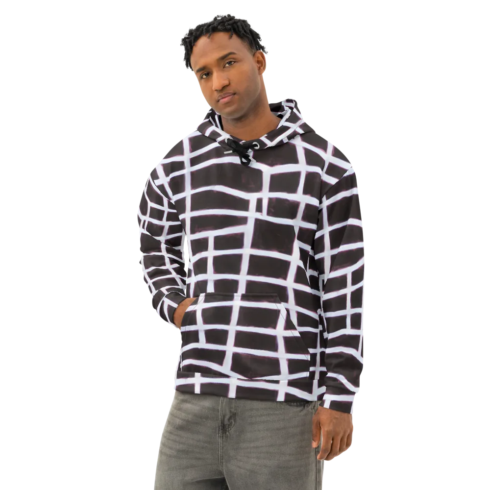 Velvet Grid on Cotton Hoodie — Left Front