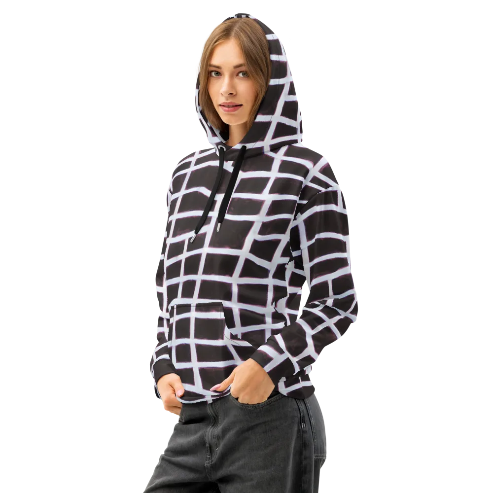 Velvet Grid on Cotton Hoodie — Left Front