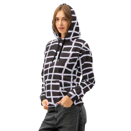 Velvet Grid on a Cotton Hoodie