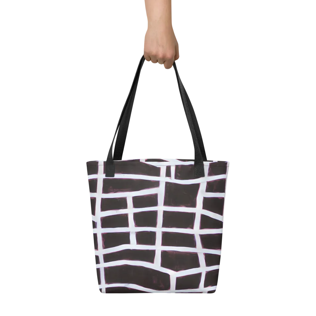 Velvet Grid on Tote Bag — Front