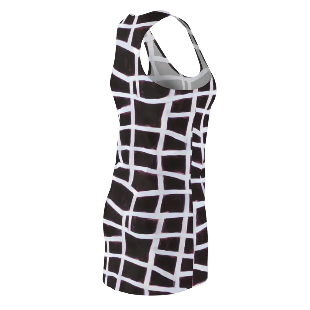 Velvet Grid on Racerback Dress — Back Side