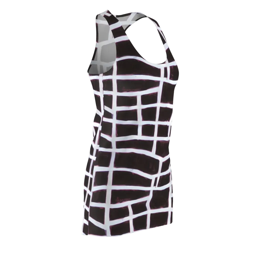 Velvet Grid on Racerback Dress — Front Side