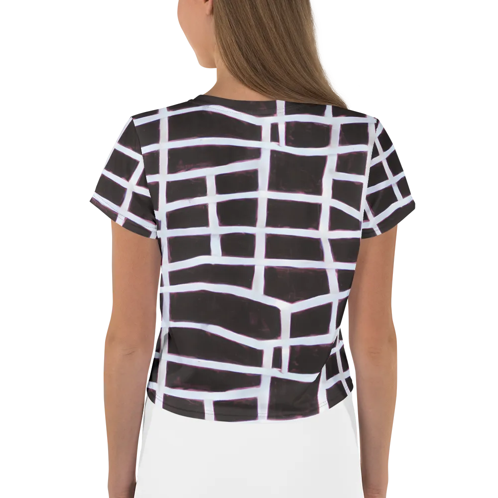 Velvet Grid on Crop Tee — Back