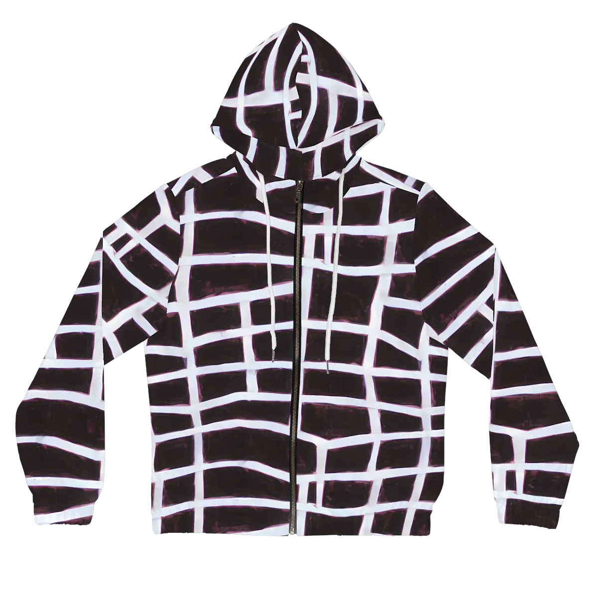 Velvet Grid on Women's Full-Zip Hoodie — Front