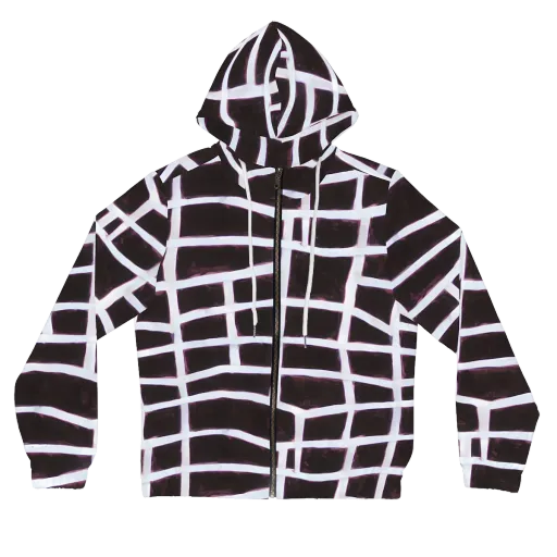 Velvet Grid on a Women's Full-Zip Hoodie