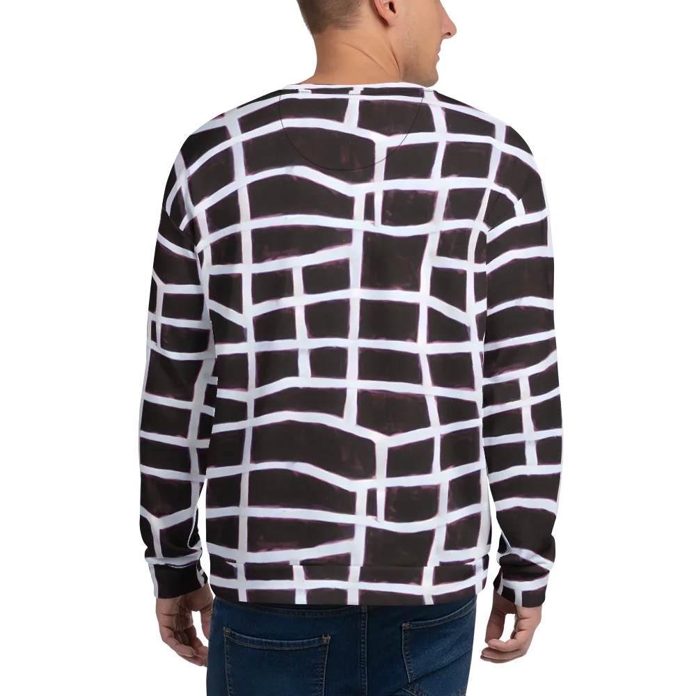 Velvet Grid on Sweatshirt — Back