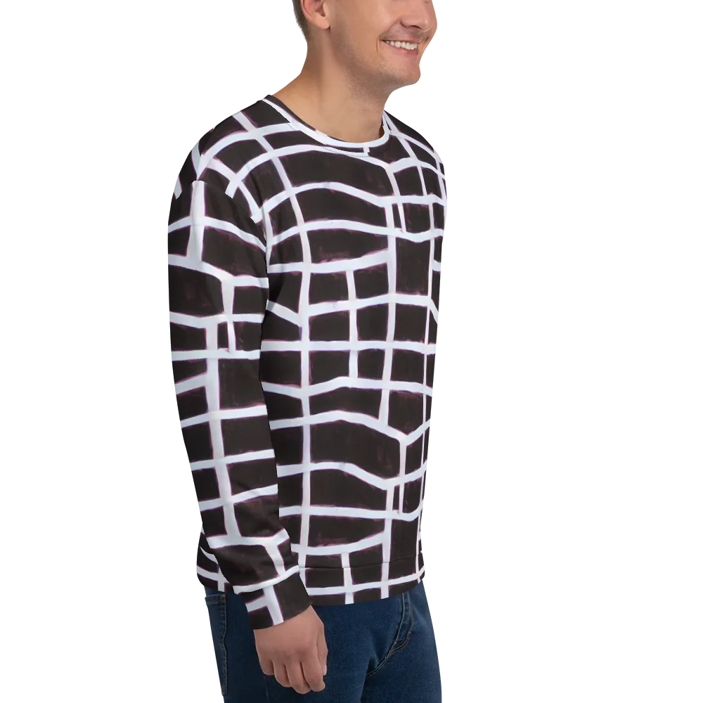 Velvet Grid on Sweatshirt — Right Front