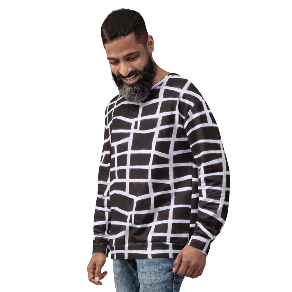 Velvet Grid on Sweatshirt — Left Front