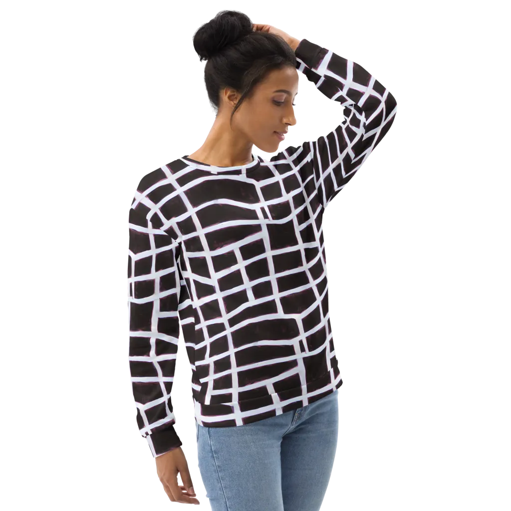 Velvet Grid on Sweatshirt — Right Front
