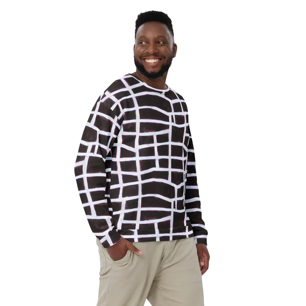 Velvet Grid on Sweatshirt — Front