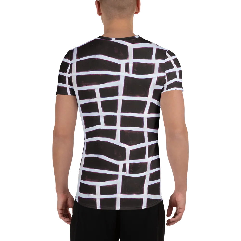 Velvet Grid on Men's Athletic T-Shirt — Back