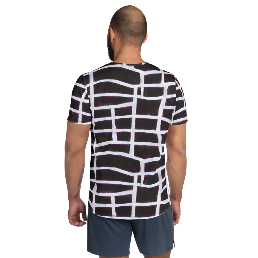 Velvet Grid on Men's Athletic T-Shirt — Back