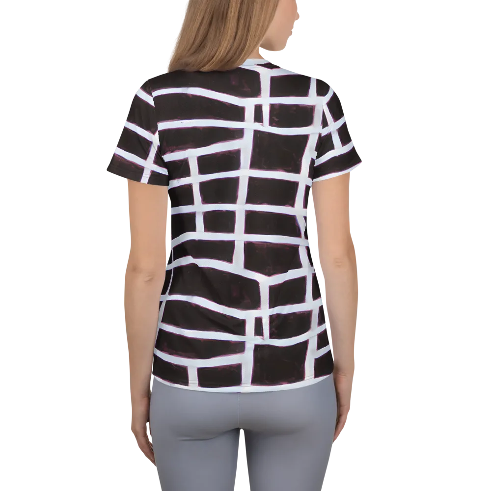 Velvet Grid on Women's Athletic T-Shirt — Back