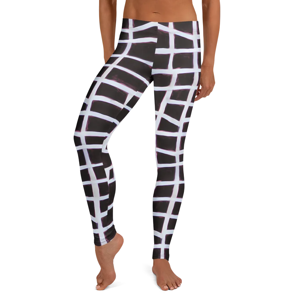 Velvet Grid on Leggings — Front