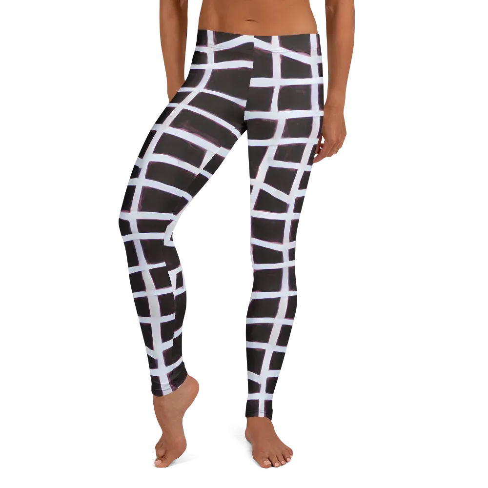 Velvet Grid on Leggings — Front