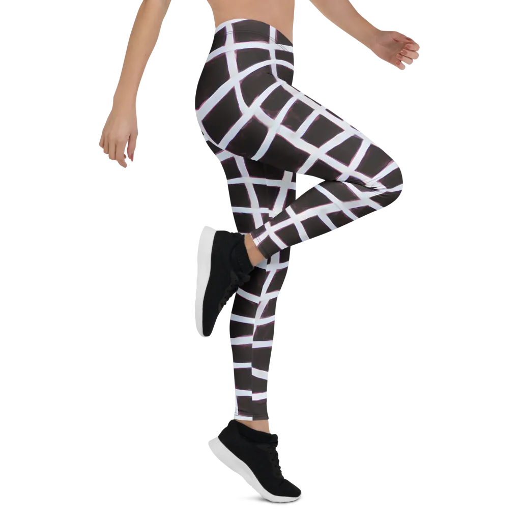 Velvet Grid on Leggings — Right