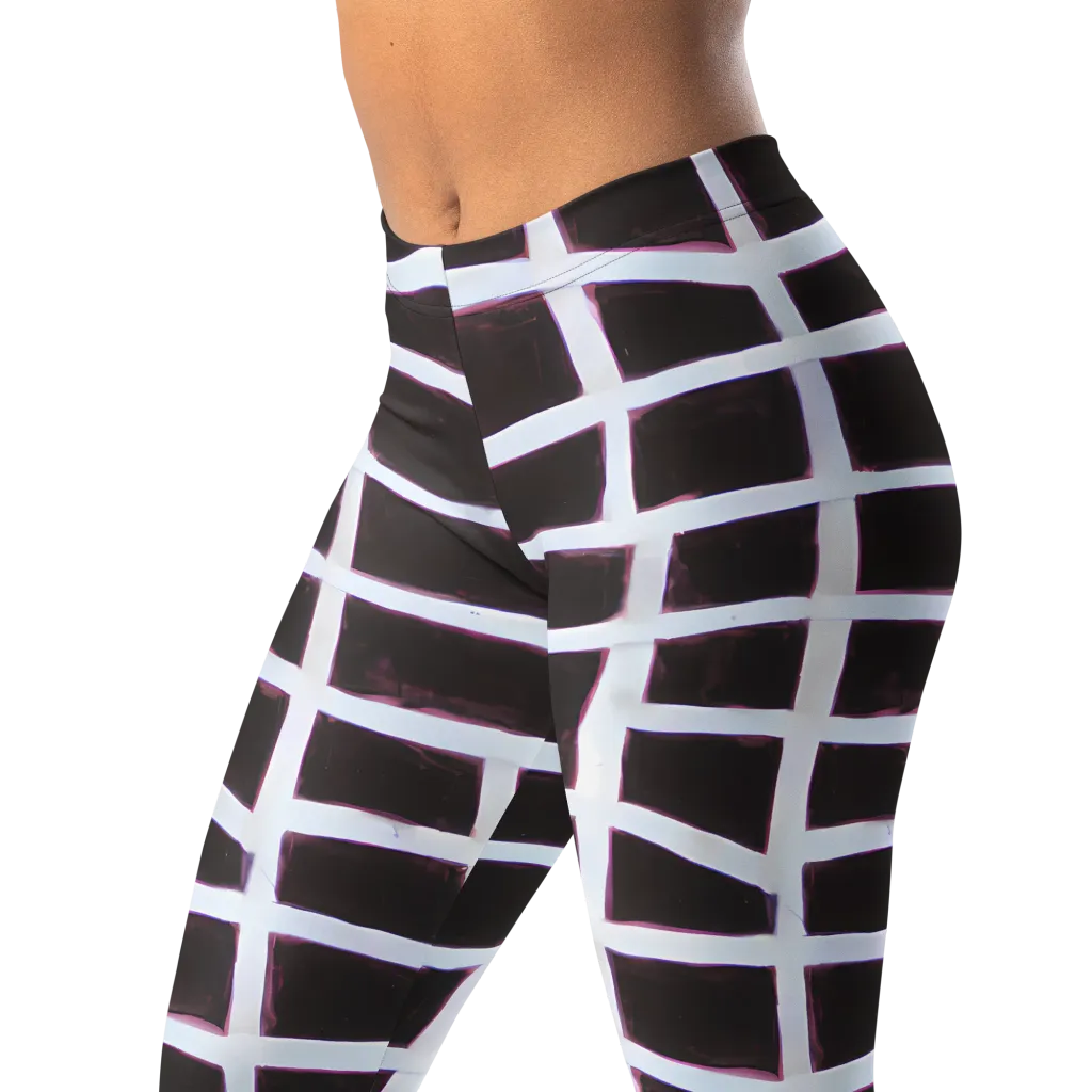 Velvet Grid on Leggings — Left Front