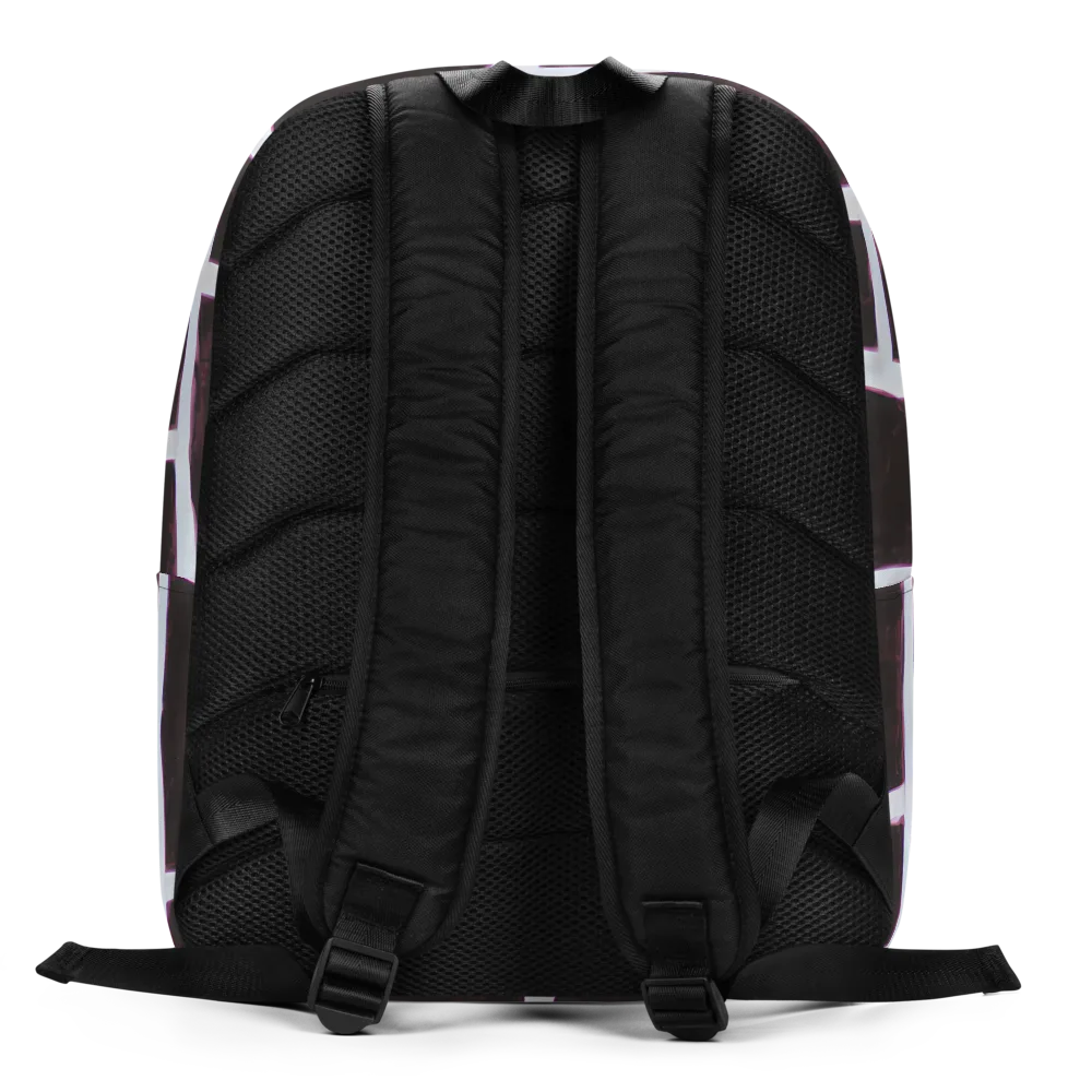 Velvet Grid on Minimalist Backpack — Back