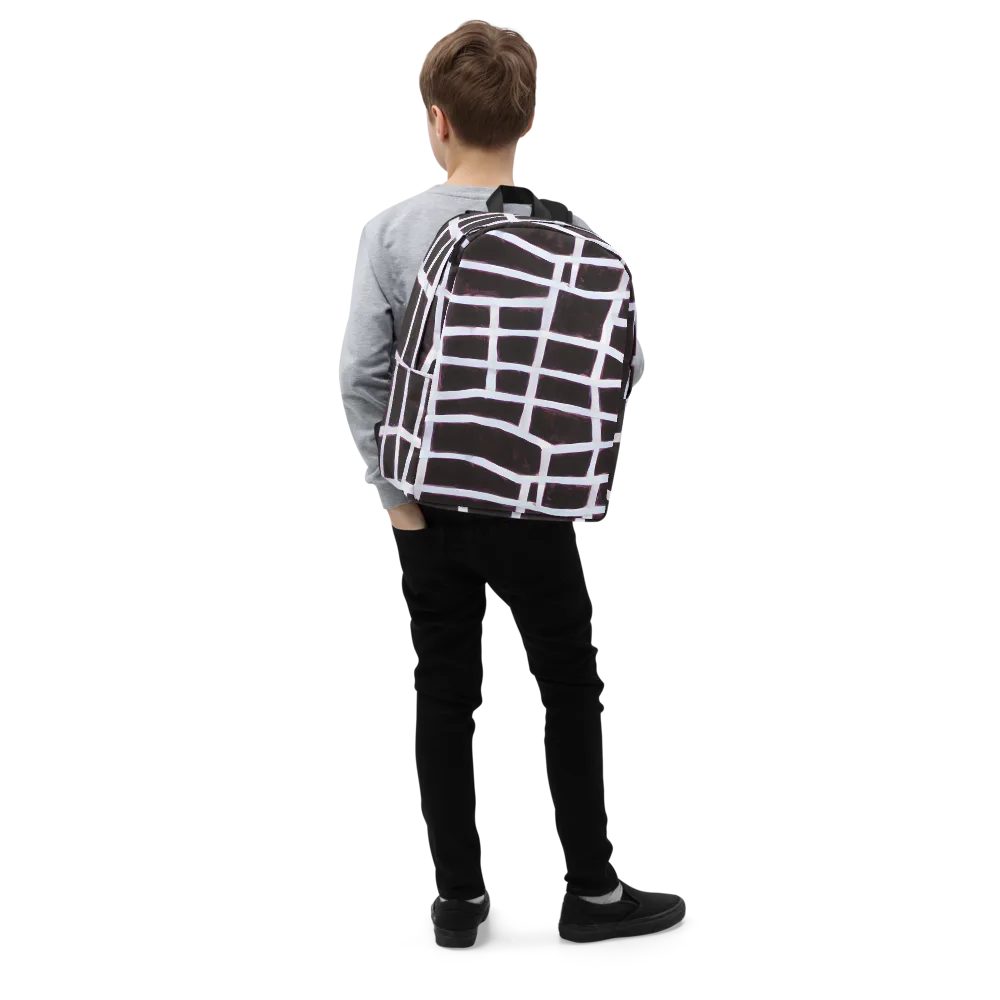 Velvet Grid on Minimalist Backpack — Right Front