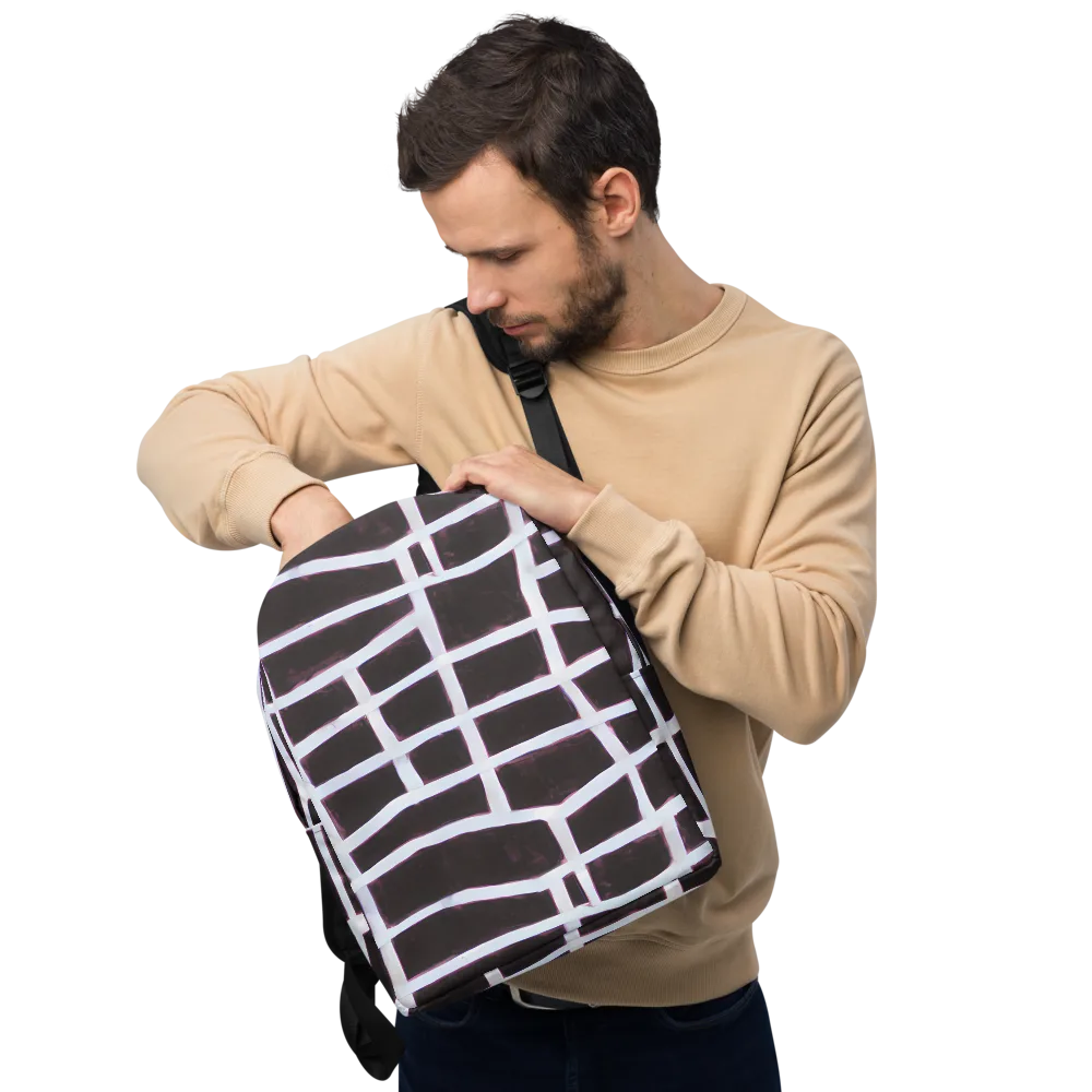 Velvet Grid on Minimalist Backpack — Front